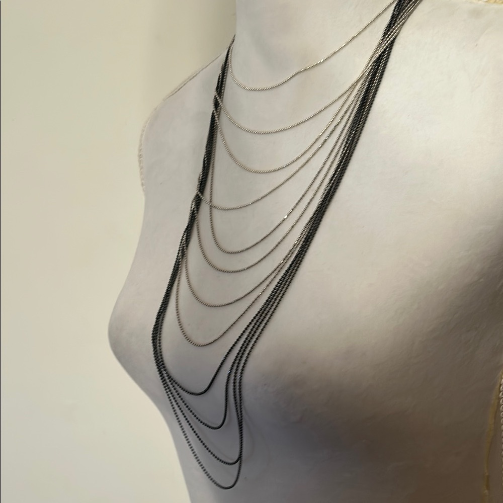 Elegant Multi-Layered Multi-Stranded Long Necklace - image 2